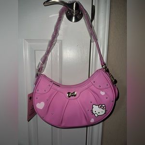 Her Universe Hello Kitty Pink Heart Baguette Bag
